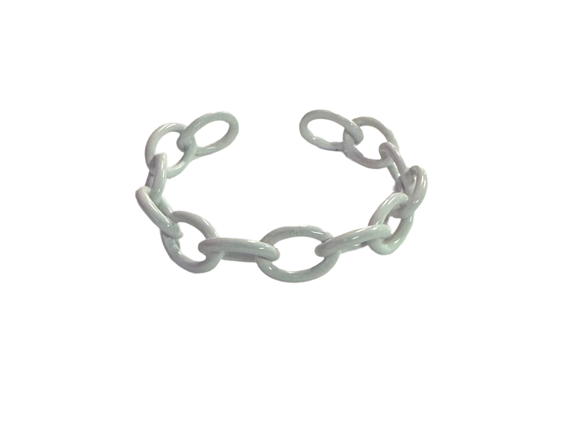 Chain Bracelet- White by OMG Blings #ABR078WH