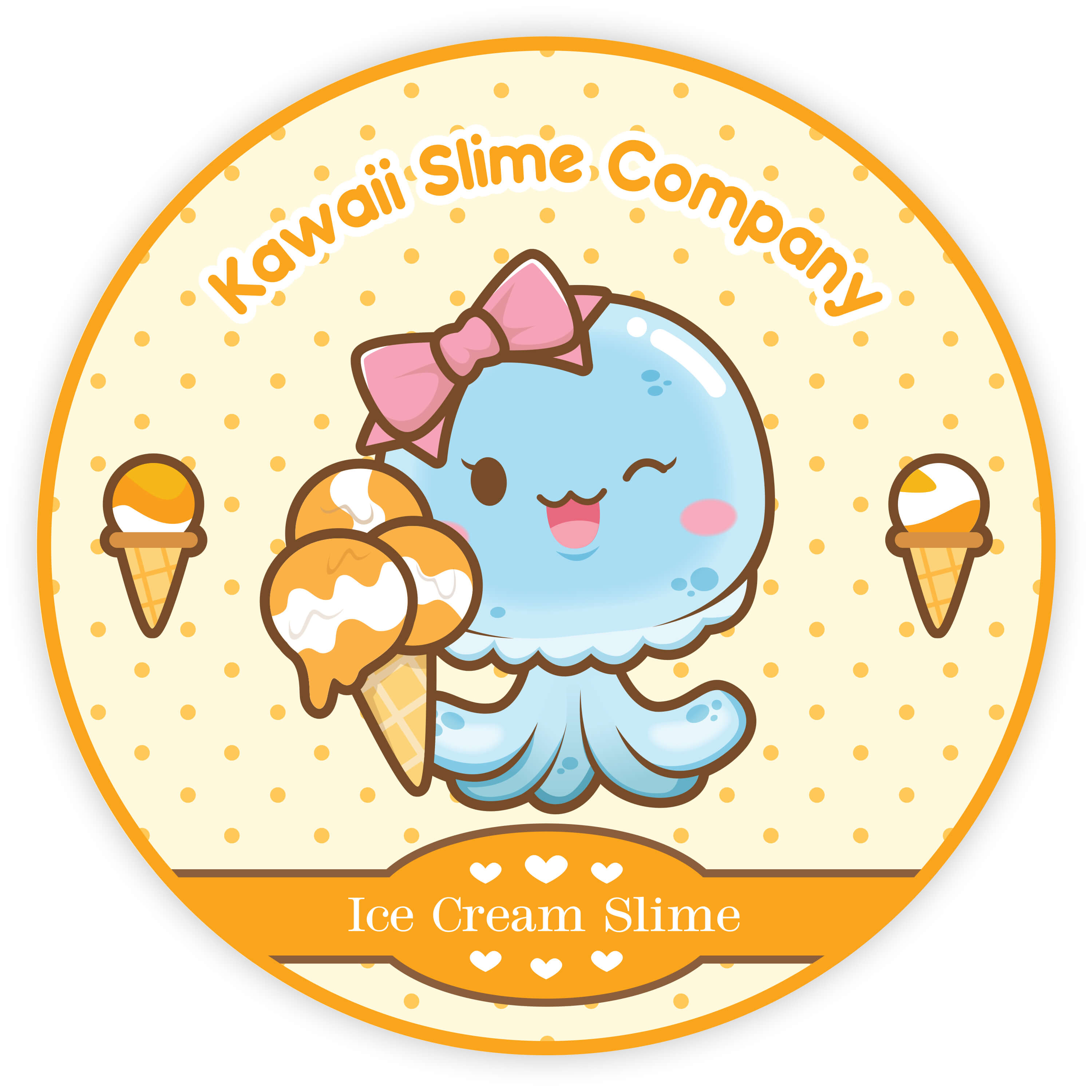 Dreamsicle Scented Ice Cream Slime by Kawaii Slime