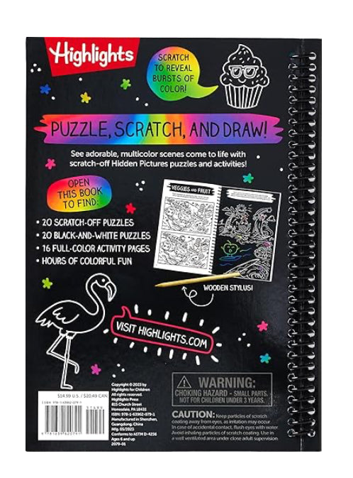 Scratch-Off Hidden Pictures Rainbow Party Puzzles by Highlights