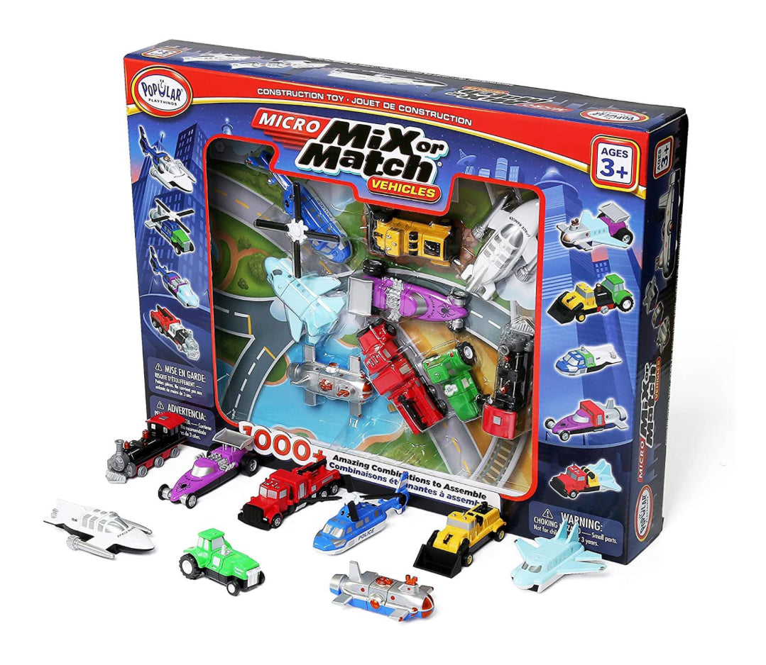 Micro Mix or Match Vehicles Deluxe 2 by Popular Playthings