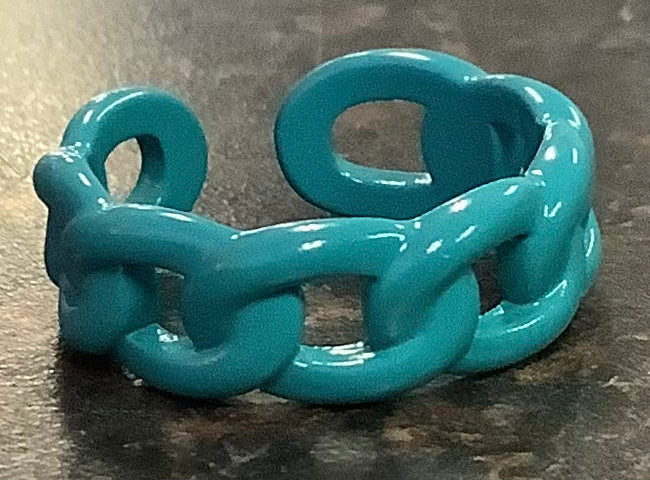 Chain Ring- Turquoise by OMG Blings #ARN009TQ