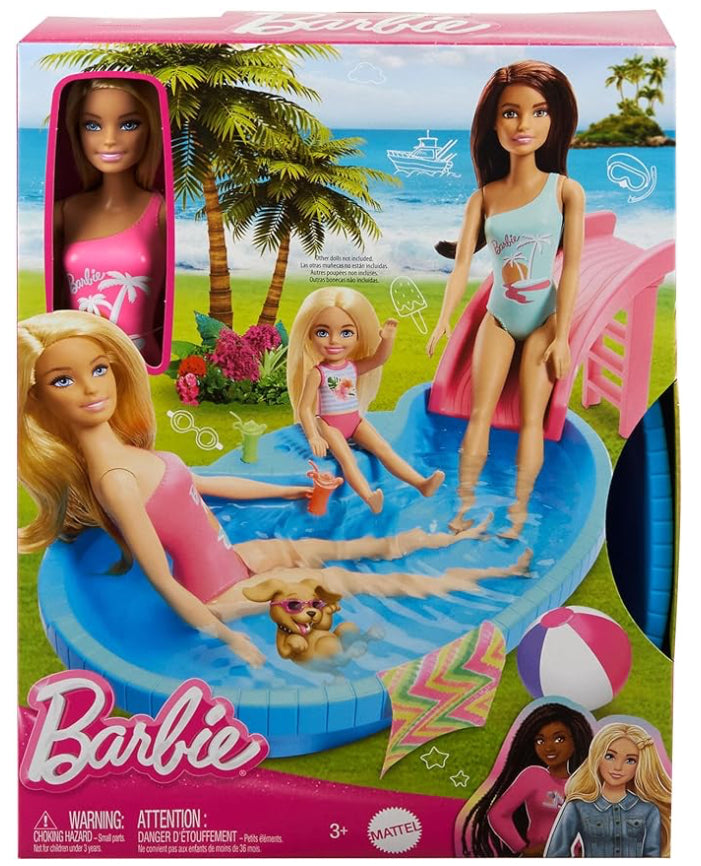 Barbie Pool With Blonde Doll #HRJ74
