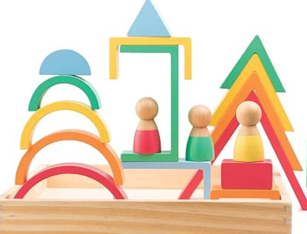 Montessori Rainbow Wooden Blocks By Kipod