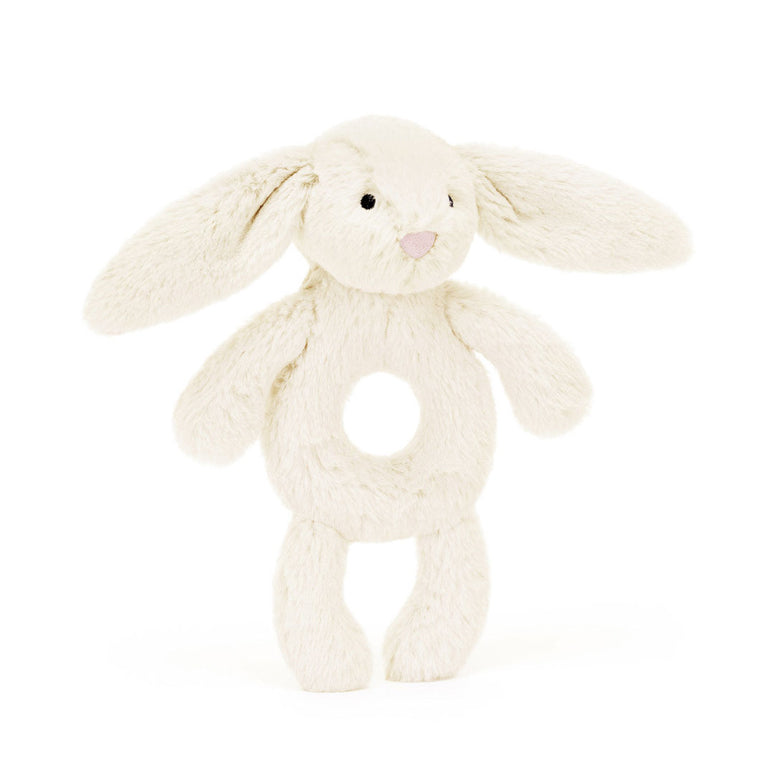 Bashful Bunny Cream Ring Rattle by Jellycat #BRR4BC