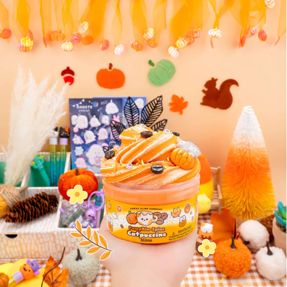 Pumpkin Spice Catpuccino Butter Slime by Kawaii Slime