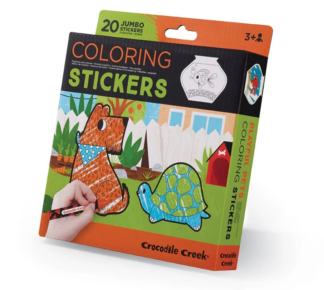 Playful Pets Coloring Sticker Set by Crocodile Creek # 75456