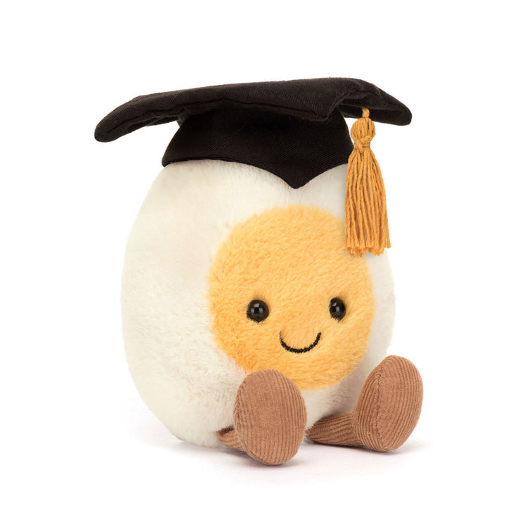 Amuseables Boiled Egg Graduation by Jellycat #A6BEGR