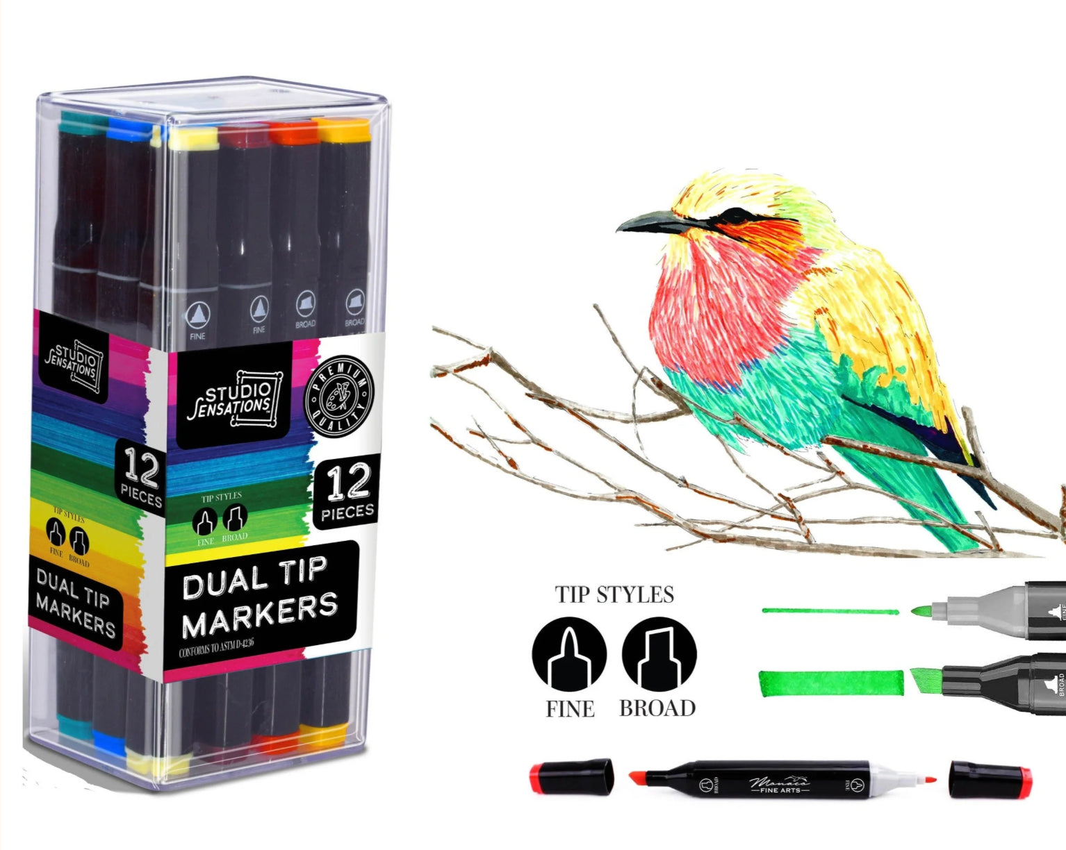 12pc Dual Tip Markers by Anker Play