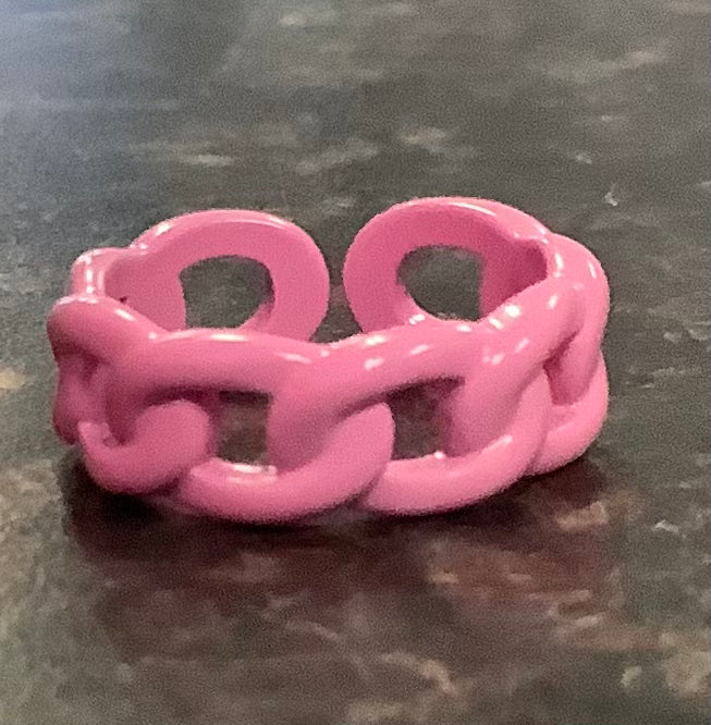 Chain Ring- Pink by OMG Blings #ARN009PK