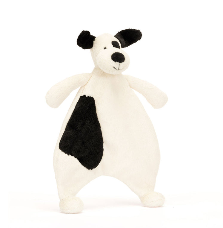 Bashful Black & Cream Puppy Comforter by Jellycat #CMF4BCP