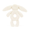 Bashful Bunny Cream Ring Rattle by Jellycat #BRR4BC