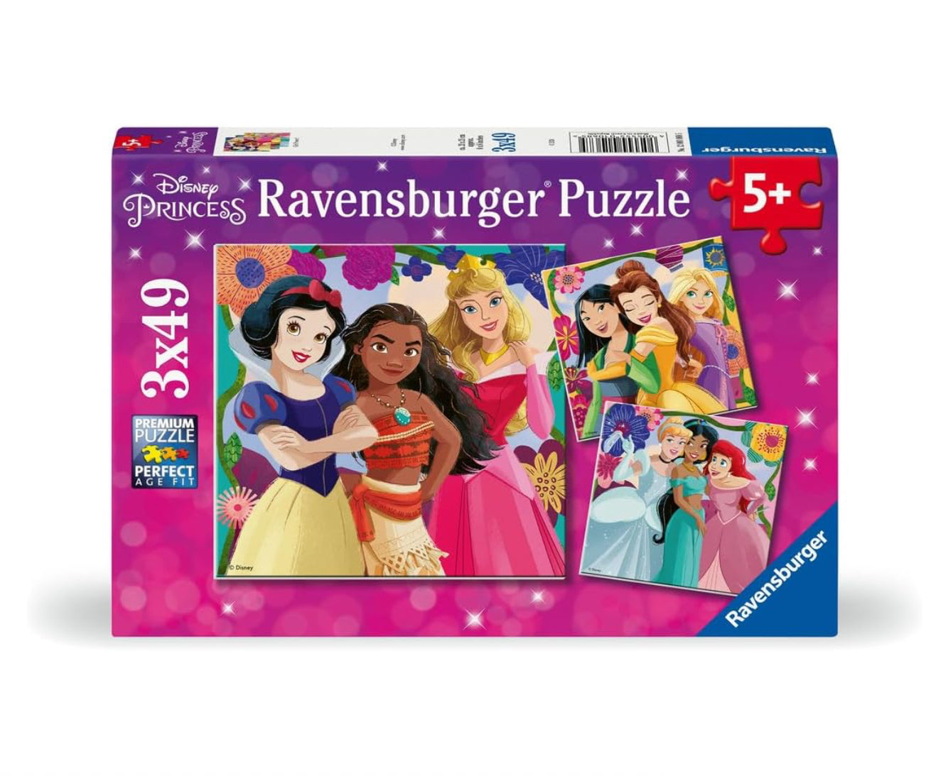 Disney Princess 3 x 49 Piece Puzzles by Ravensburger # 12001068