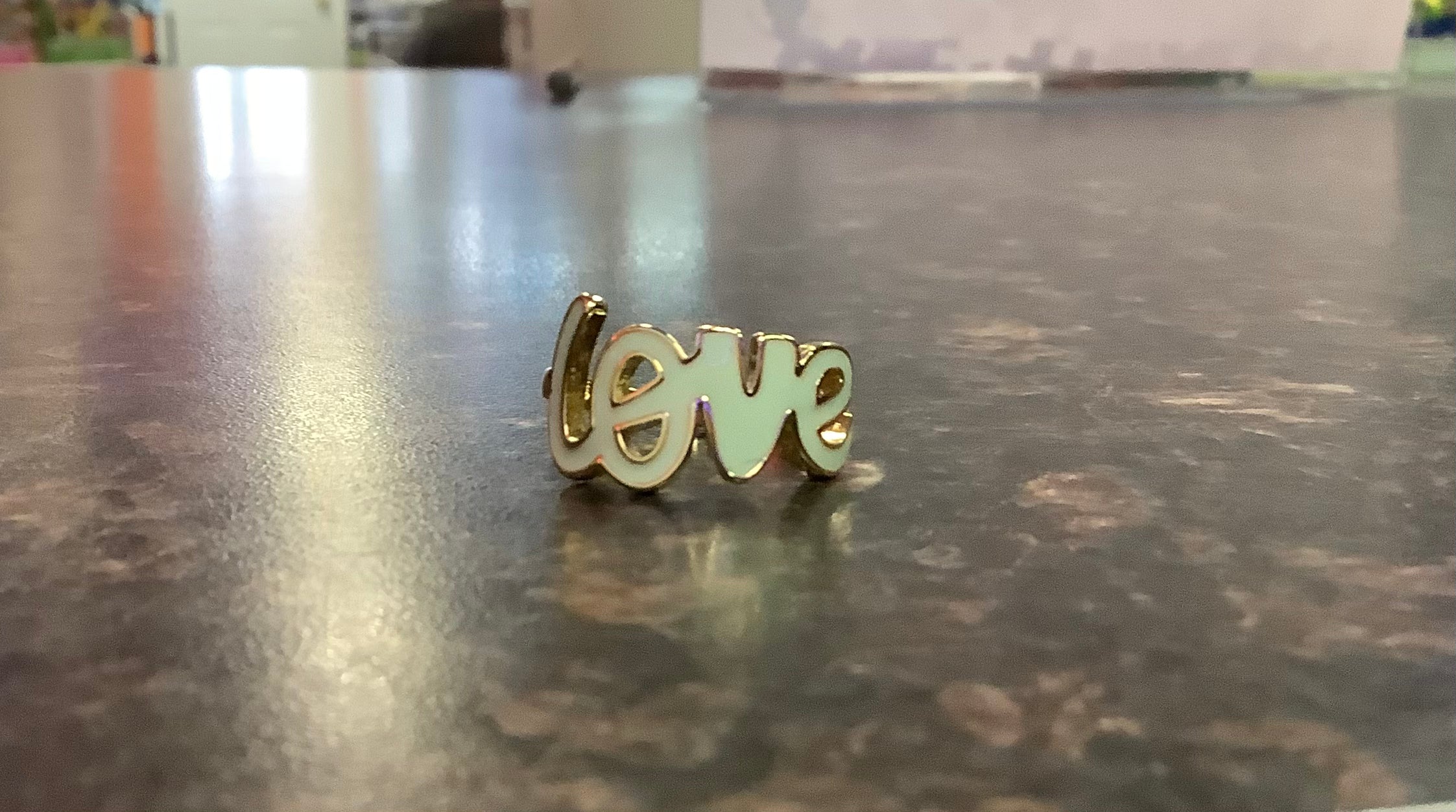 Cursive Love Ring- Mint by OMG Blings #LRN103MT