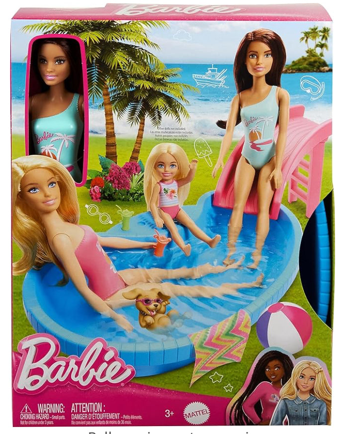 Barbie Pool With Brunette Doll # HRJ75