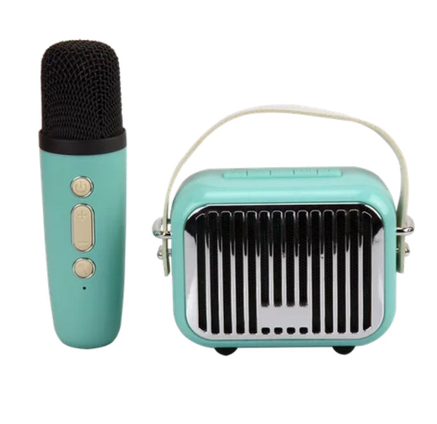 Pocket Karaoke Speaker Wireless Microphone Combo-Teal edition by Trend Tech Brands