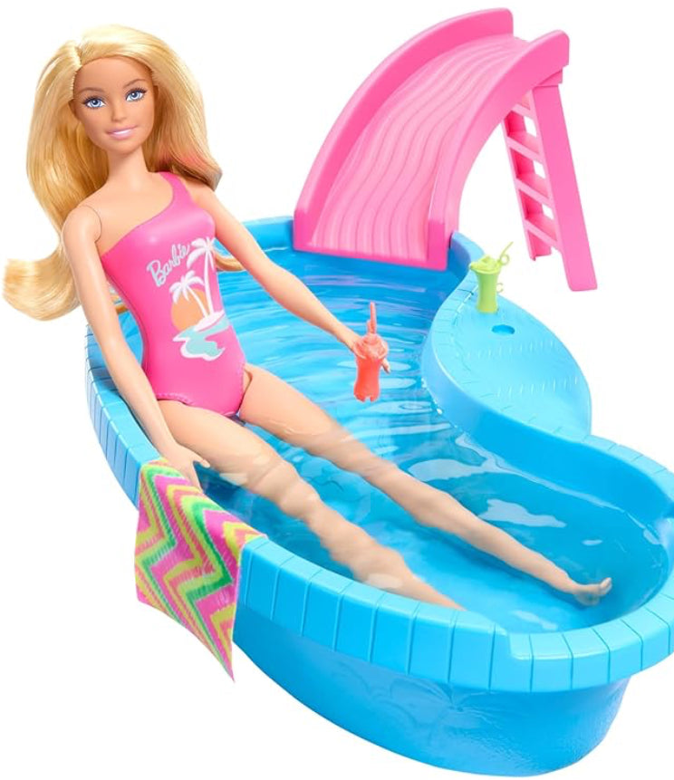 Barbie Pool With Blonde Doll #HRJ74