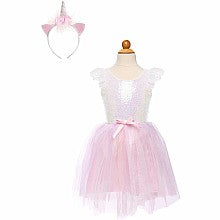 Dreamy Unicorn Dress and Headband- Size 5/6 by Great Pretenders # 30725