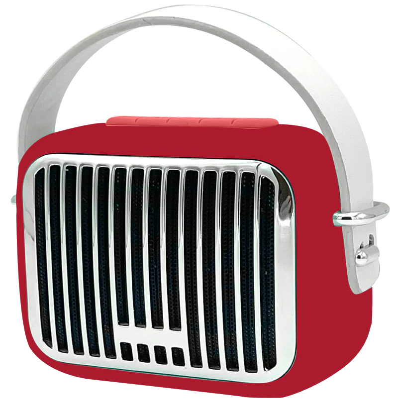 Retro Mini Wireless Bluetooth Speaker Red by Tech Brands