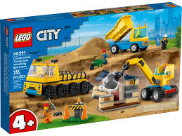 Construction Trucks and Wrecking Ball Crane by LEGO #60391