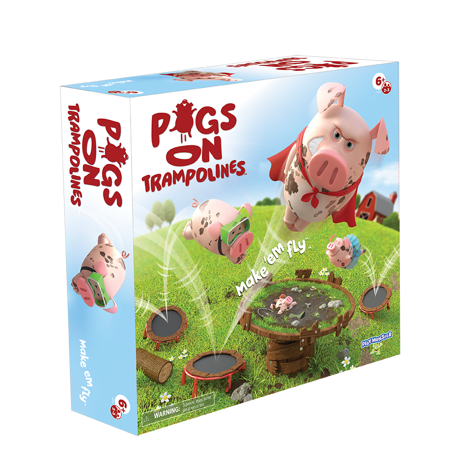 Pigs On Trampolines Game by Playmonster #23119