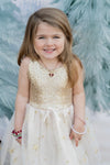 Golden Glam Party Dress Size 3/4 by Great Pretenders #30053