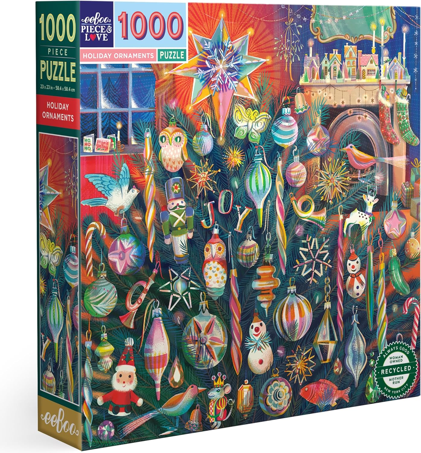 Holiday Ornaments 1,000 PC Puzzle by eeBoo