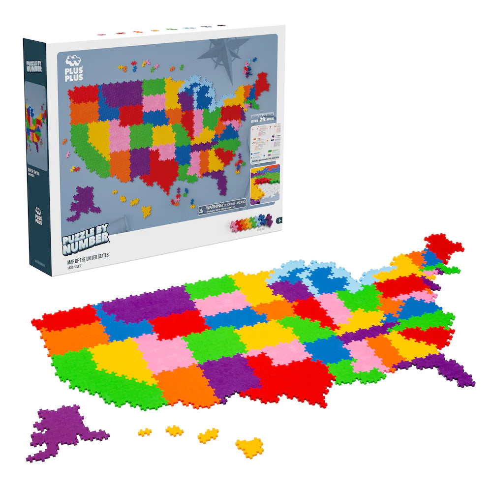 Puzzle by Number - Map of the United States by Plus-Plus #05141