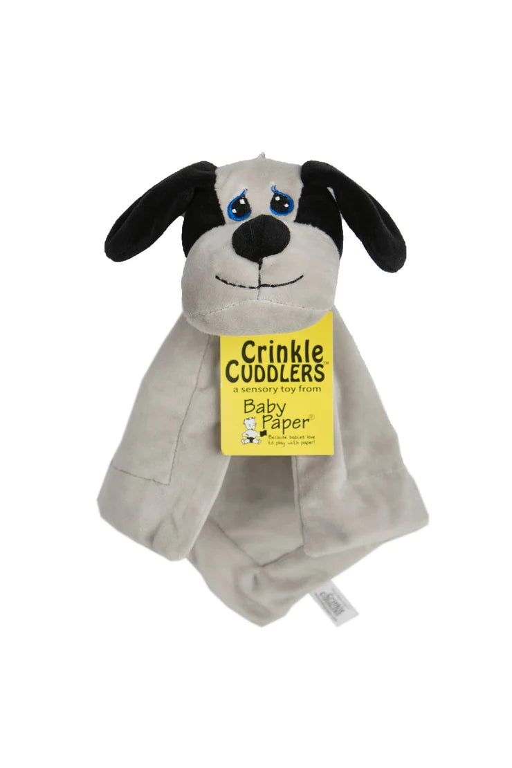 Crinkle Cuddlers Dog Stuffed Animal by Baby Paper
