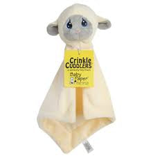 Crinkle Cuddlers Lamb Stuffed Animal by Baby Paper