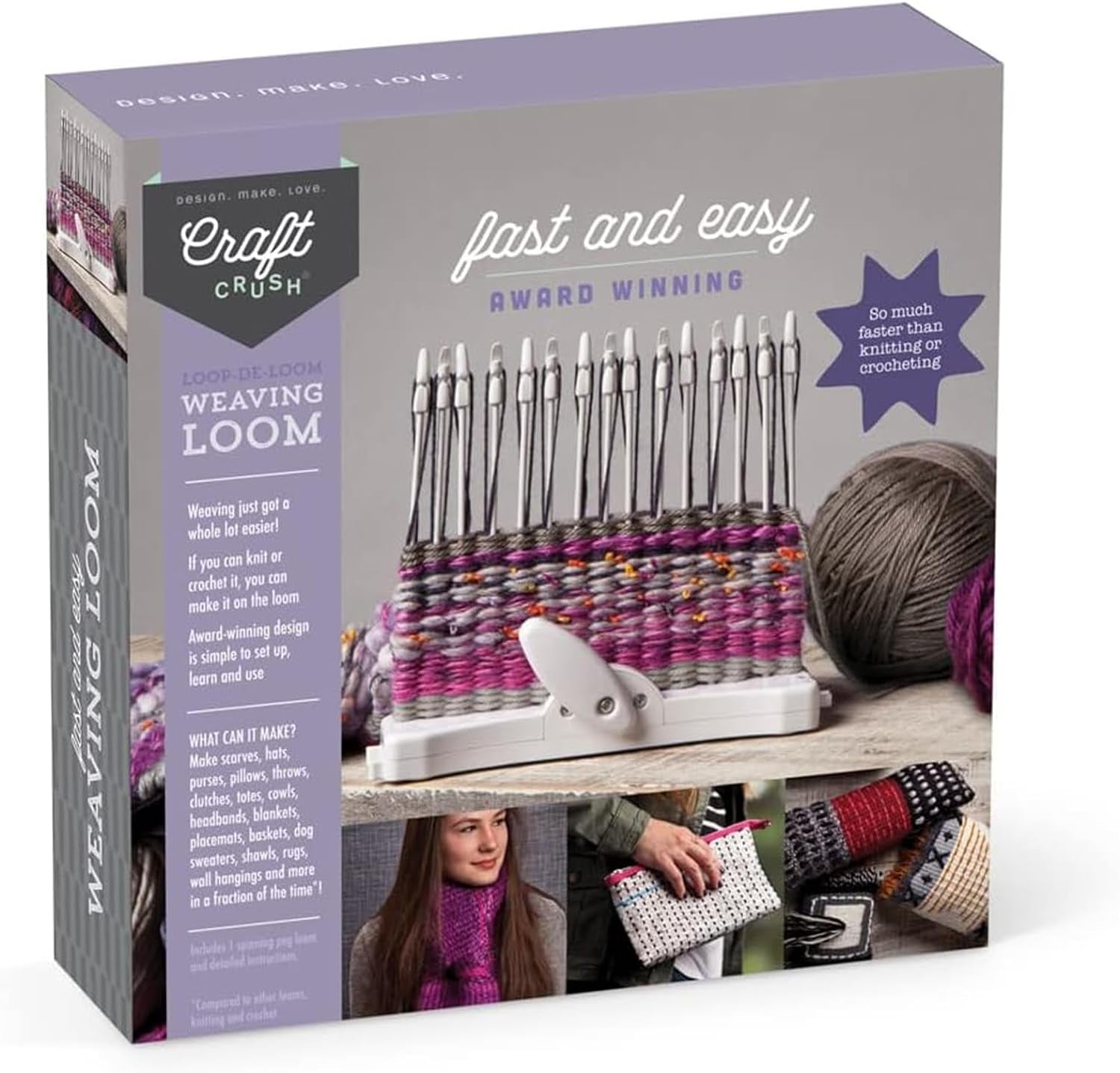 Fast & Easy Weaving Loom Kit by Craft Crush #AC1601T