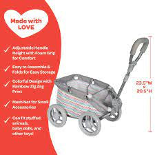 Zig Zag Rainbow Shopping Cart by  Adora #24022