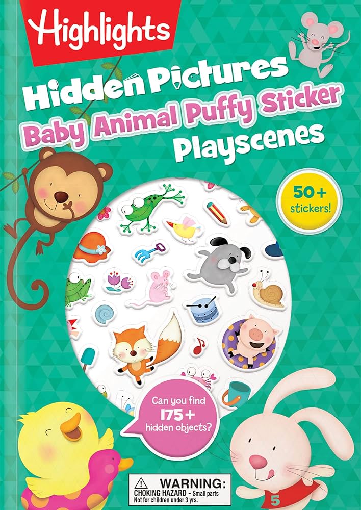 Highlights Hidden Pictures Baby Animals Puffy Stickers