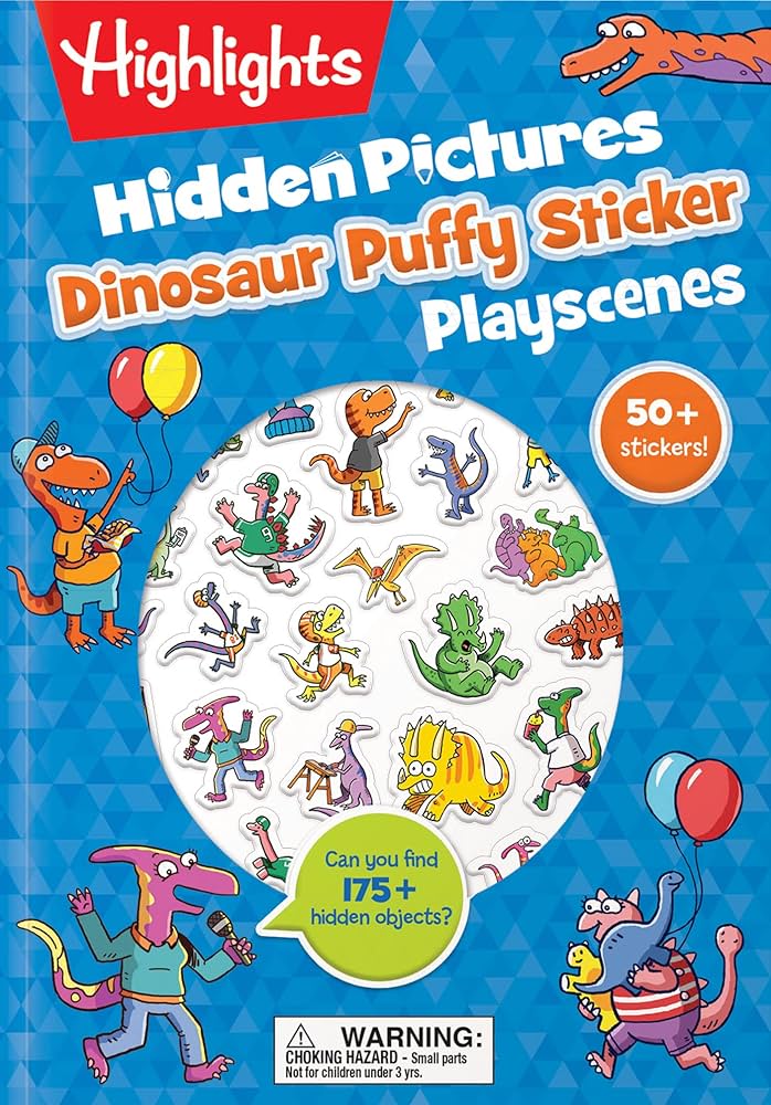 Highlights Hidden Pictures Dinosaur Puffy Stickers