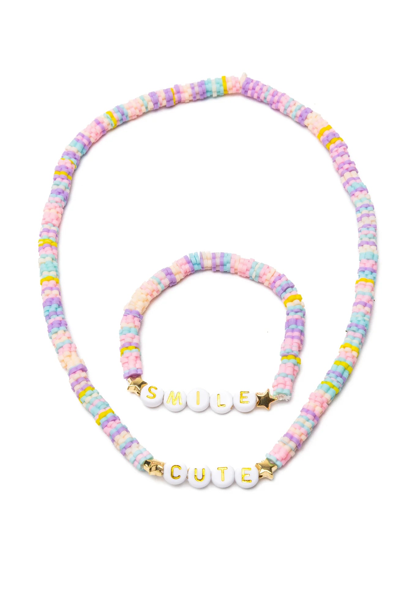 Cute Smile Necklace and Bracelet Set by Great Pretenders # 86157