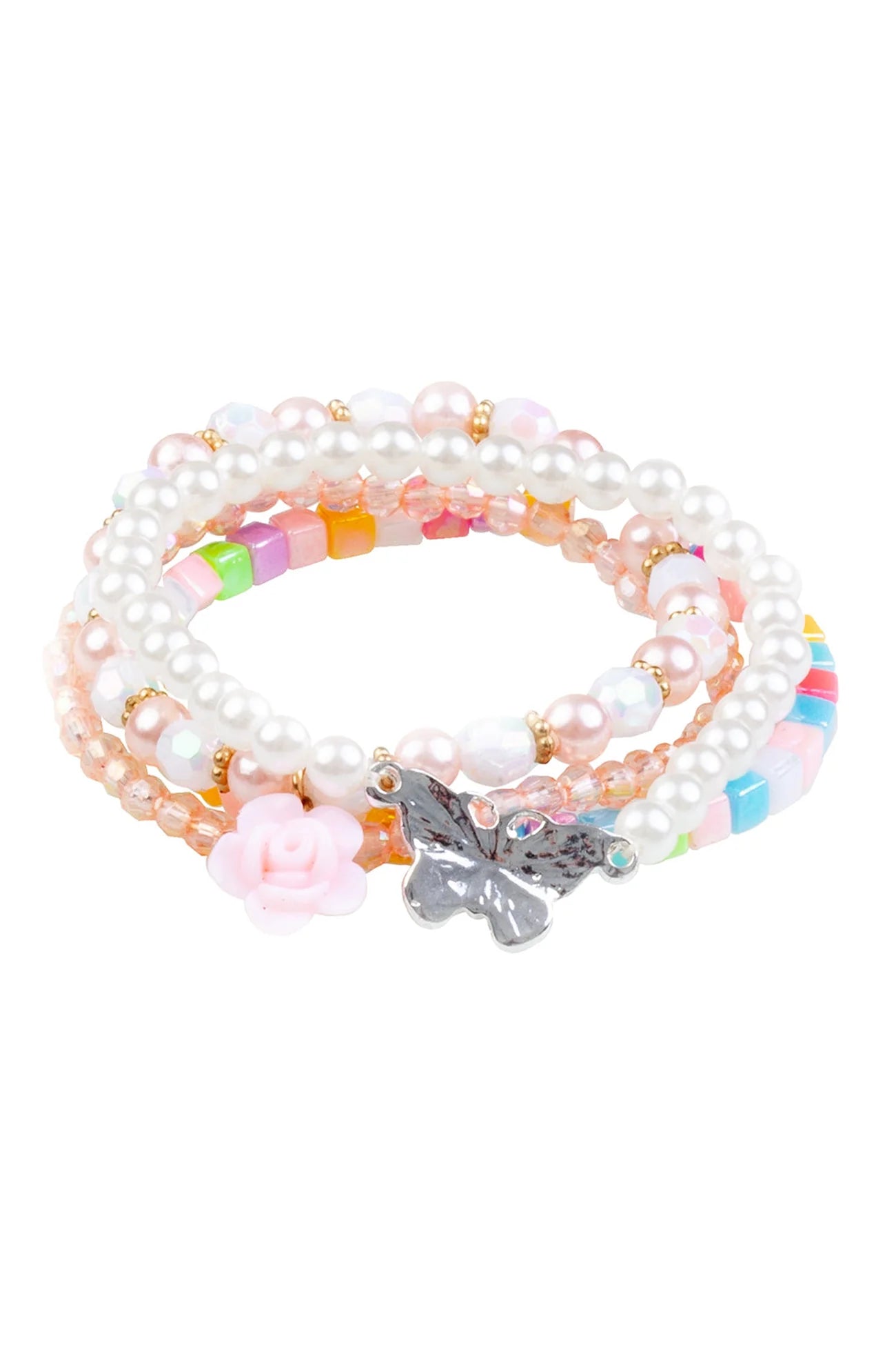 Pearly Butterfly Bracelet Set by Great Pretenders # 84081