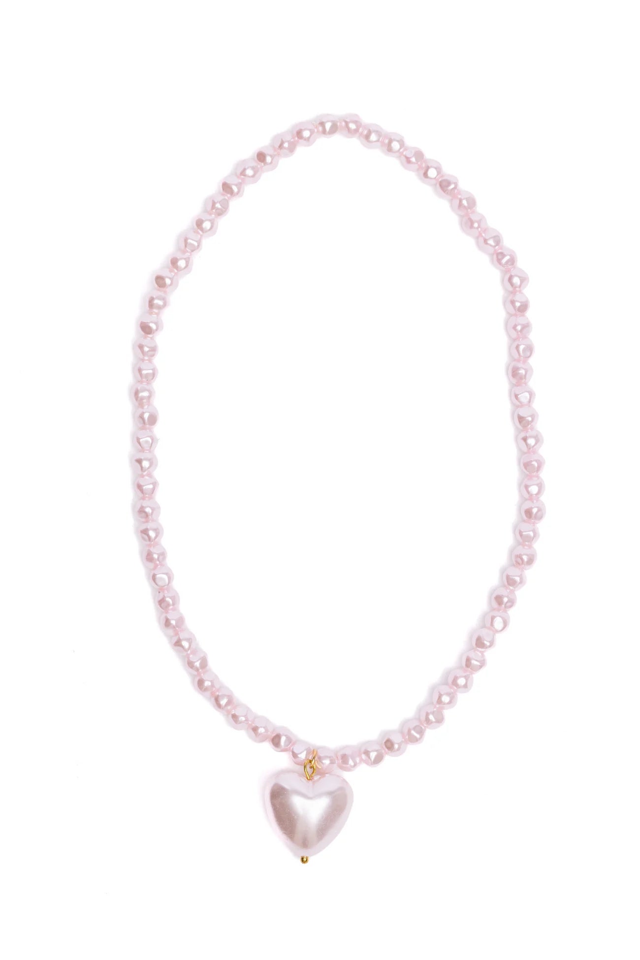 Pink Pearl Heart Necklace by Great Pretenders # 86144