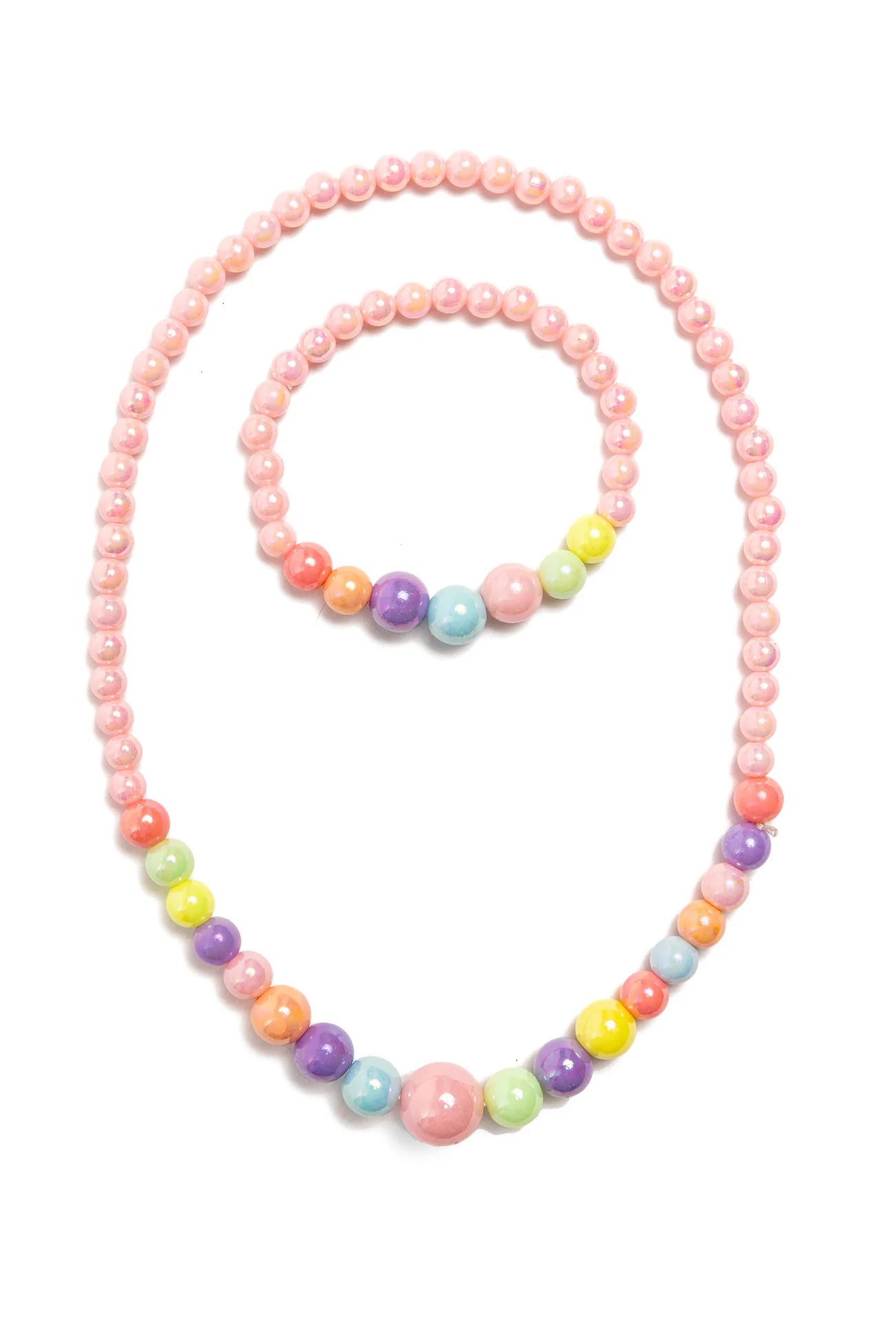 Pearly Pastel Necklace and Bracelet Set by Great Pretenders # 86159