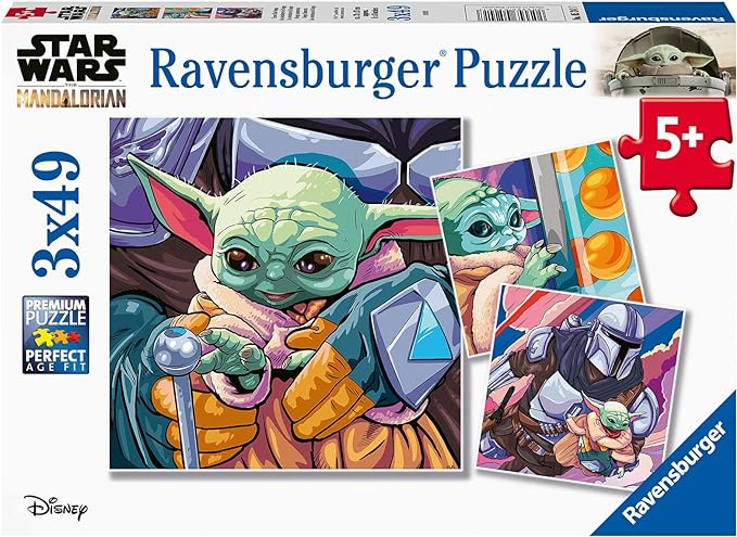 Star Wars The Mandalorian 3 x 49 Piece Puzzles by Ravensburger # 5241