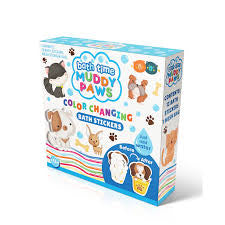 Color Changing Bath Stickers Muddy Paws by Buddy & Barney