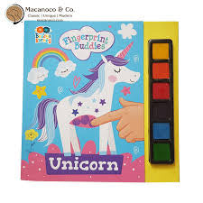 Fingerprint Buddies Book with inkpads - Unicorn by Buddy & Barney