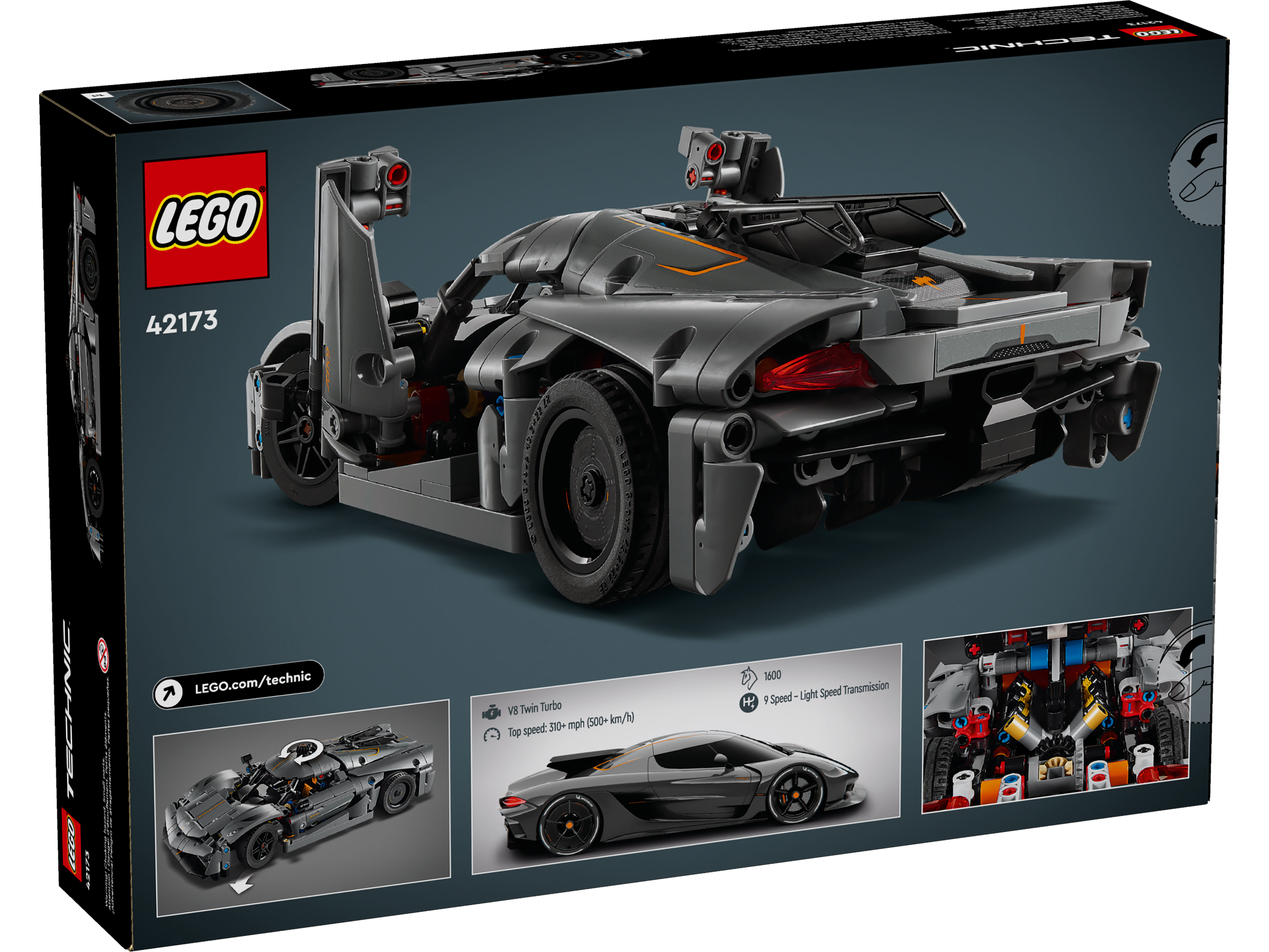 TECHNIC Koenigsegg Jesko Absolut Grey Hypercar by LEGO #42173