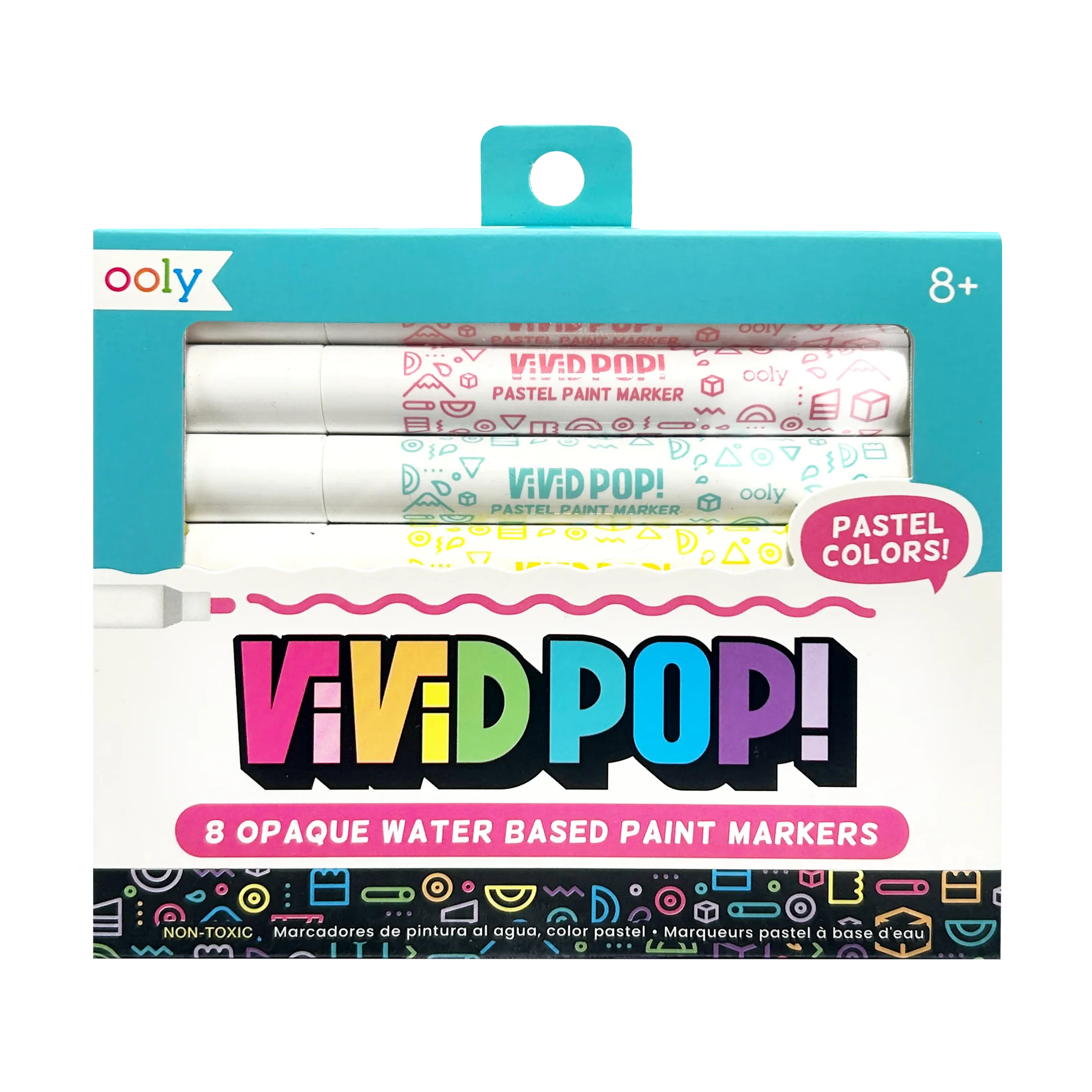 Vivid Pop! 8 Water Based Paint Markers - Pastel