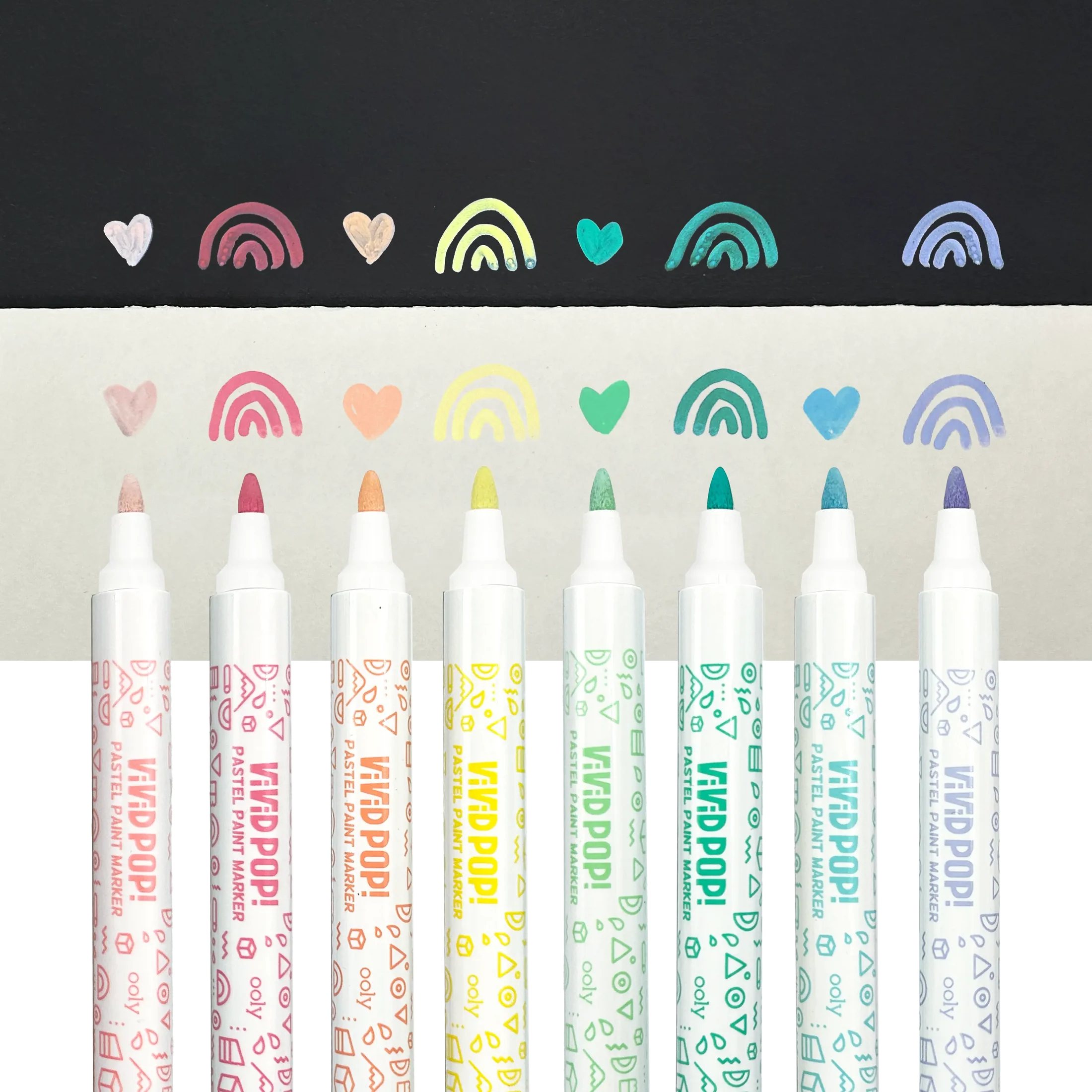 Vivid Pop! 8 Water Based Paint Markers - Pastel