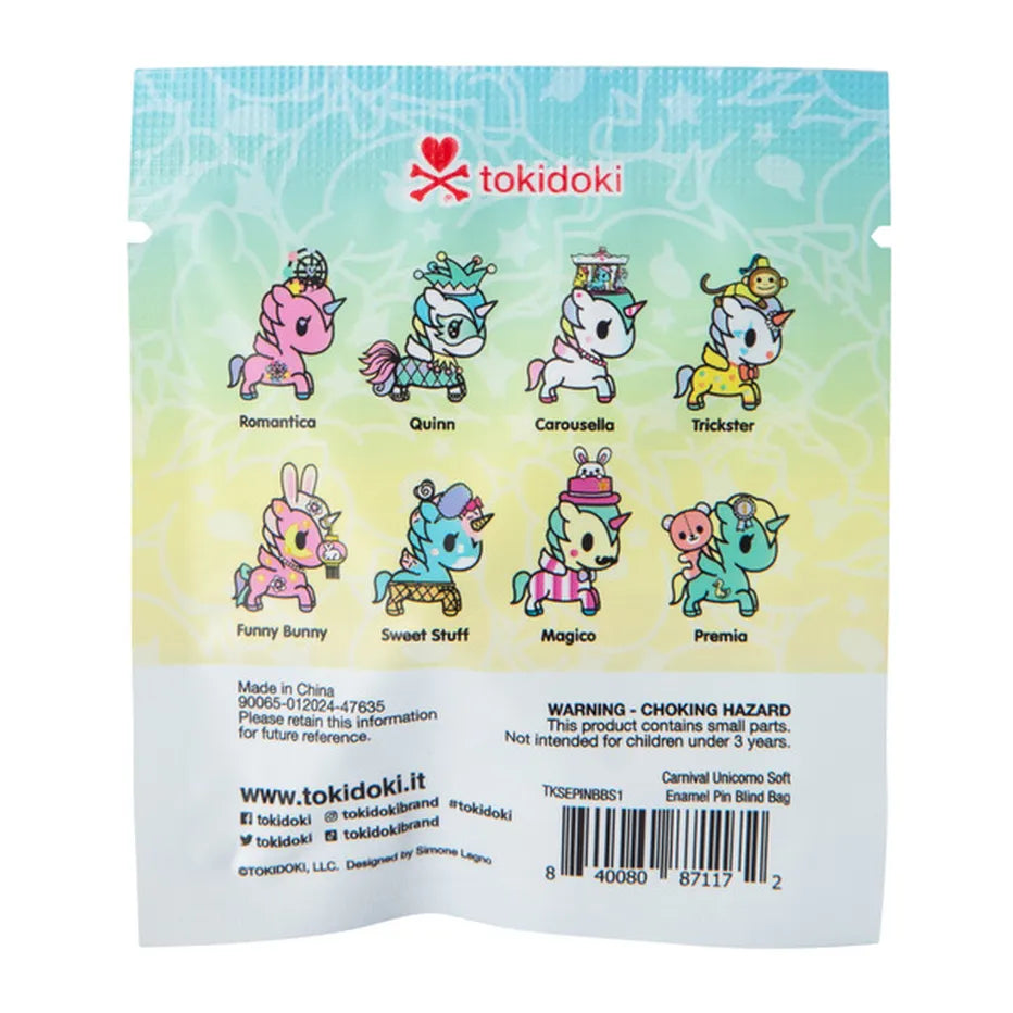 Carnival Unicorno Blind Collectible Enamel Pin by Tokidoki