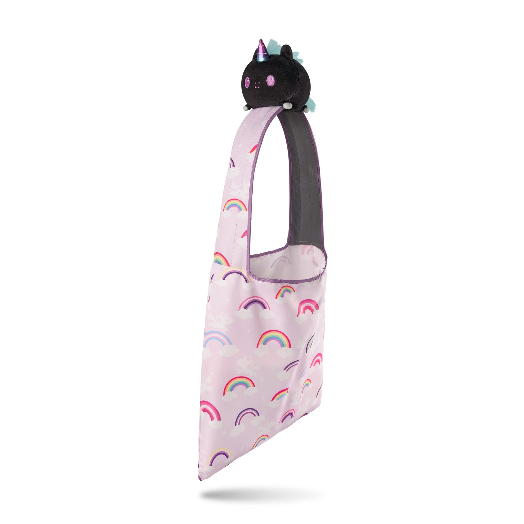 Black Unicorn Plushie Tote Bag by Tee Turtle