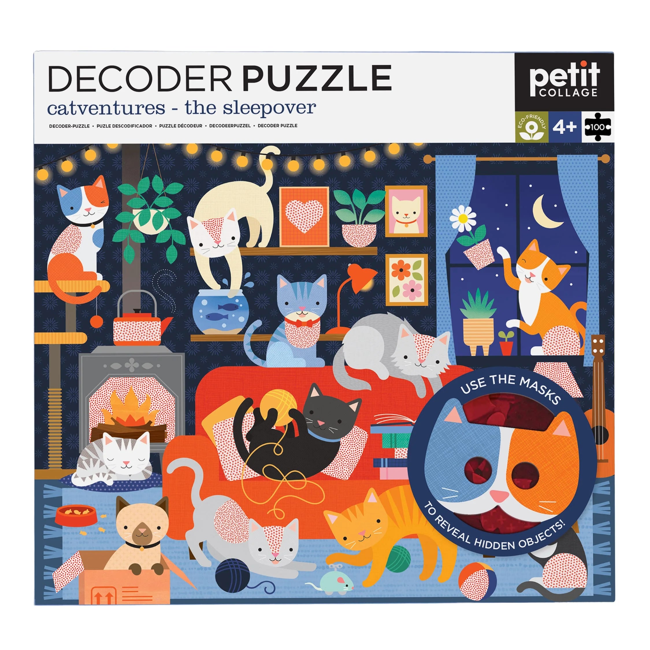 Petit Collage Catventures Decoder Puzzle