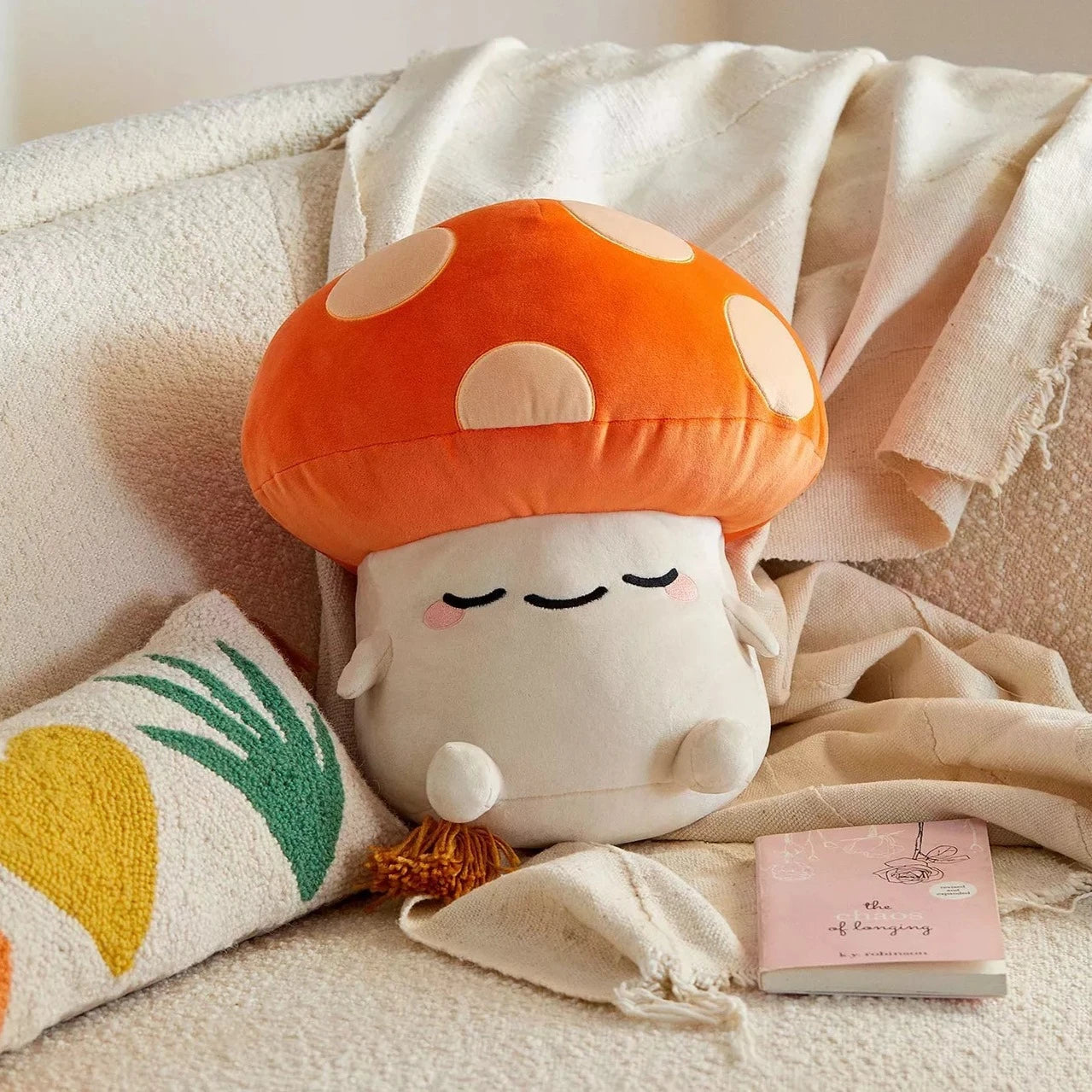 Smoko Kai Mushroom Mochi Plush 10"