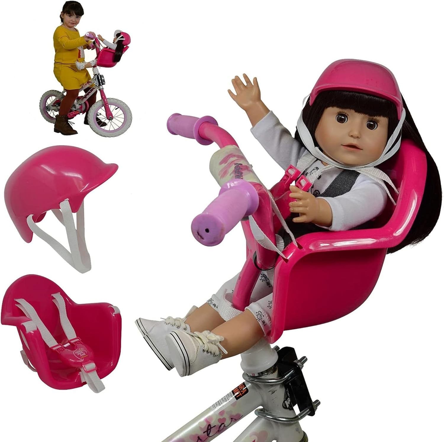 Bike Seat With Helmet For 18” Doll #E175