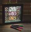 Light Up Neon Effect Message Frame Sign by Fizz Creations