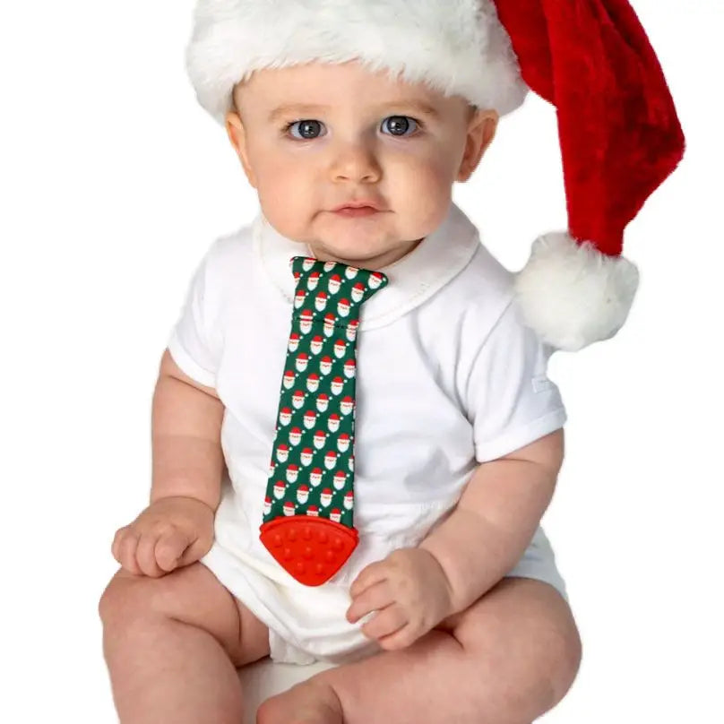 Tasty Tie Teether, Crinkle Toy, Baby Boy Gift (Santa)